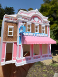 Miniature COLOR HO-Scale Victorian Main Street Candy Palace Store w/Interiors Assembled 1:87 by Gold Rush Bay