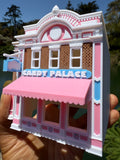 Miniature COLOR HO-Scale Victorian Main Street Candy Palace Store w/Interiors Assembled 1:87 by Gold Rush Bay