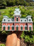 COLOR Miniature World Victorian Main Street Station Depot Model