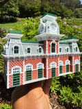 COLOR Miniature World Victorian Main Street Station Depot Model