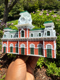 COLOR Miniature World Victorian Main Street Station Depot Model