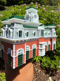 COLOR Miniature World Victorian Main Street Station Depot Model