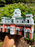 COLOR Miniature World Victorian Main Street Station Depot Model