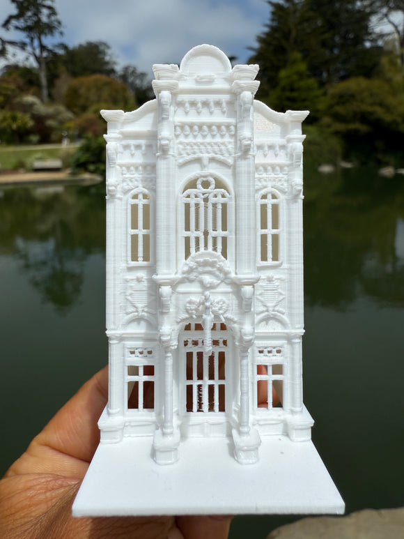 Miniature N-Scale Victorian World Main Street Confectionery 2 Shop Assembled White 1:160 by Gold Rush Bay