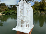 Miniature N-Scale Victorian World Main Street Confectionery 2 Shop Assembled White 1:160 by Gold Rush Bay
