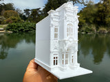 Miniature N-Scale Victorian World Main Street Confectionery 2 Shop Assembled White 1:160 by Gold Rush Bay