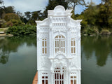 Miniature N-Scale Victorian World Main Street Confectionery 2 Shop Assembled White 1:160 by Gold Rush Bay