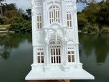Miniature N-Scale Victorian World Main Street Confectionery 2 Shop Assembled White 1:160 by Gold Rush Bay