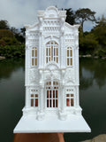 Miniature HO-Scale Victorian World Main Street Confectionery 2 Shop Assembled White 1:87 by Gold Rush Bay