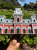 COLOR Miniature World Victorian Main Street Station Depot Model