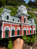 COLOR Miniature World Victorian Main Street Station Depot Model