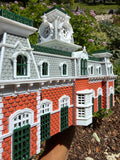 COLOR Miniature World Victorian Main Street Station Depot Model