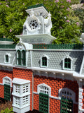 COLOR Miniature World Victorian Main Street Station Depot Model
