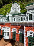 COLOR Miniature World Victorian Main Street Station Depot Model