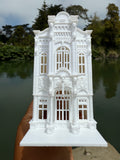 Miniature HO-Scale Victorian World Main Street Confectionery 2 Shop Assembled White 1:87 by Gold Rush Bay