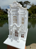 Miniature HO-Scale Victorian World Main Street Confectionery 2 Shop Assembled White 1:87 by Gold Rush Bay