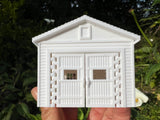 Miniature Opening White HO-Scale Lorelai House plus Garage Victorian Mansion Stars Hollow Built Assembled w/ Hinge Stars Hollow