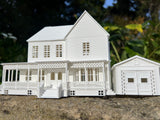 Miniature HO-Scale Lorelai House plus Garage Victorian Mansion Stars Hollow Built Assembled (Shell)