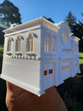 Miniature N-Scale Radiator Route 66 Courthouse Springs Red’s Building Assembled White 1:160 by Gold Rush Bay