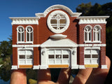Miniature COLOR N-Scale Radiator Route 66 Courthouse Springs Red’s Building Assembled 1:160 by Gold Rush Bay