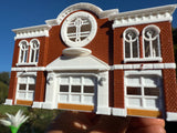 Miniature COLOR N-Scale Radiator Route 66 Courthouse Springs Red’s Building Assembled 1:160 by Gold Rush Bay