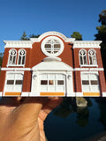 COLOR Miniature HO-Scale Radiator Route 66 Courthouse Springs Red’s Building Assembled 1:87  by Gold Rush Bay