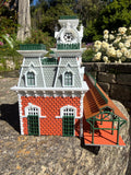 COLOR HO Scale Detailed Miniature World Main Street Victorian Station Platform 12 inches