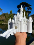 Miniature Neuschwanstein Sleeping Castle Miniature #40 White N-Scale Fantasy Theme Beauty!