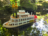 COLOR “The Riverbelle” - Miniature HO Scale Old West Steamboat Paddlewheeler Riverboat Built Train Layout