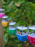 COLOR Miniature Skyway Gondola Buckets Theme Park Ornaments ready to Hang