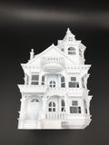 HO Scale Miniature Victorian #3 Queen Anne Tower House 1:87 White (Hinge)