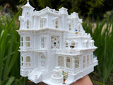 N-Scale Victorian Miniature #14 Captain Hightower Mansion 1:160 White w/INTERIORS