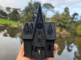 Small Black Miniature N-Scale Gru Villain Victorian Gothic House Minion Mansion Built