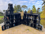 Opening Black HO-Scale Miniature #37 Addams Family Mansion Wednesday Victorian House Built 1/87 built with Hinge