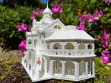 Miniature HO-Scale Port Royal Estate of New Orleans Assembled w/ Interiors by Gold Rush Bay 1:87
