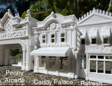 Gold Rush Bay N-Scale Main Street Candy Palace Store w/Interiors Victorian Built 1:160