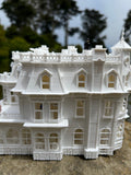 N-Scale Victorian Miniature #14 Captain Hightower Mansion 1:160 White w/INTERIORS