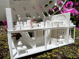 Miniature HO-Scale Port Royal Estate of New Orleans Assembled w/ Interiors by Gold Rush Bay 1:87