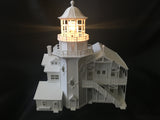 N-Scale Miniature Victorian #9 Lighthouse Train Layout w/ Interiors Included (lighting not included)