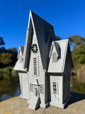 Gray Miniature HO-Scale Gru Villain Victorian Gothic House Minion Mansion Built