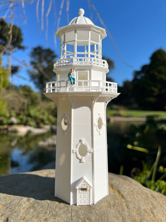 HO Scale Miniature Victorian Lighthouse Tower 1:87 White – Gold Rush Bay