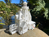 Miniature HO Scale Practical Witch Magic Victorian House Built White