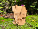 Small Miniature #38 Magical Brown N-Scale Sanderson Sisters’ Brown Witch Cottage from Salem House Including Interiors