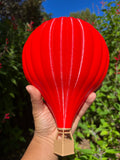 Large RED Miniature O-Scale HOT AIR BALLOON for Train Models Dollhouses