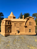 Small Brown Miniature #37 N-Scale Munster Family Mansion Mockingbird Victorian House Built