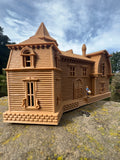 Miniature #37 HO-Scale Munster Family Mansion Brown Mockingbird Victorian House Built