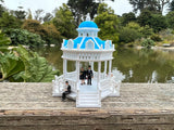 COLOR HO-Scale Miniature Victorian Park Gazebo/Bandstand Blue & White 1:87 Limited Edition