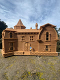 Miniature #37 HO-Scale Munster Family Mansion Brown Mockingbird Victorian House Built