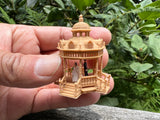 Wood Color N-Scale Miniature Victorian Park Gazebo/Bandstand 1:160 Limited Edition