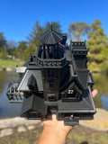 Miniature HO Scale Black Practical Witch Magic Victorian House Built Black